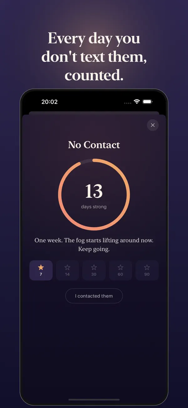 Aftermath no contact tracker screen