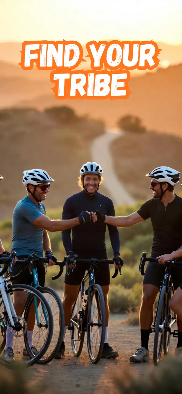 Cyclebuddy screen showing riders nearby