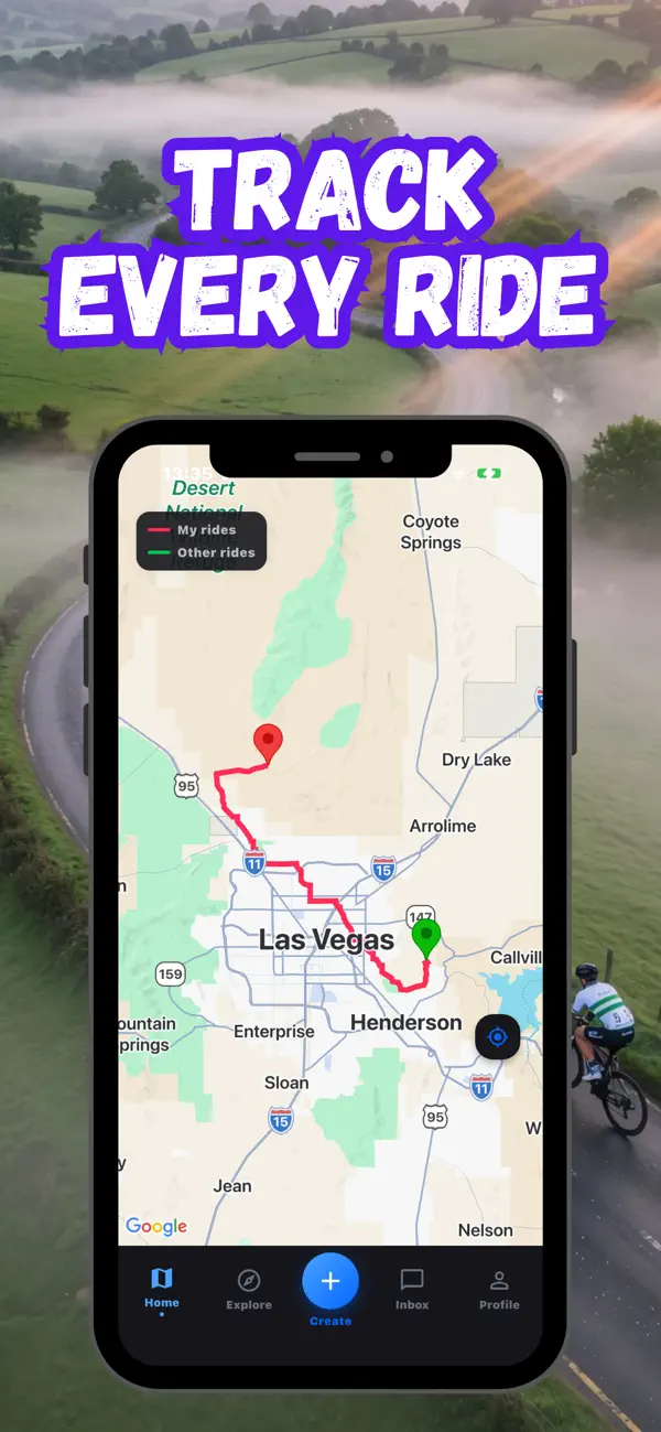 Cyclebuddy route planning screen