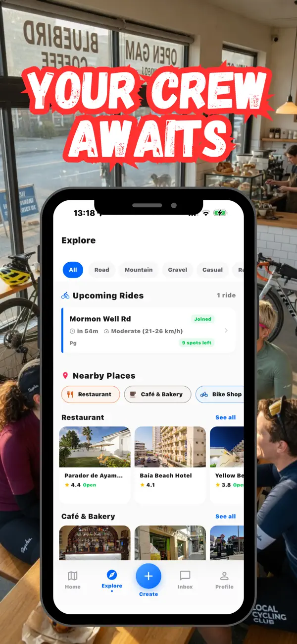 Cyclebuddy group ride screen