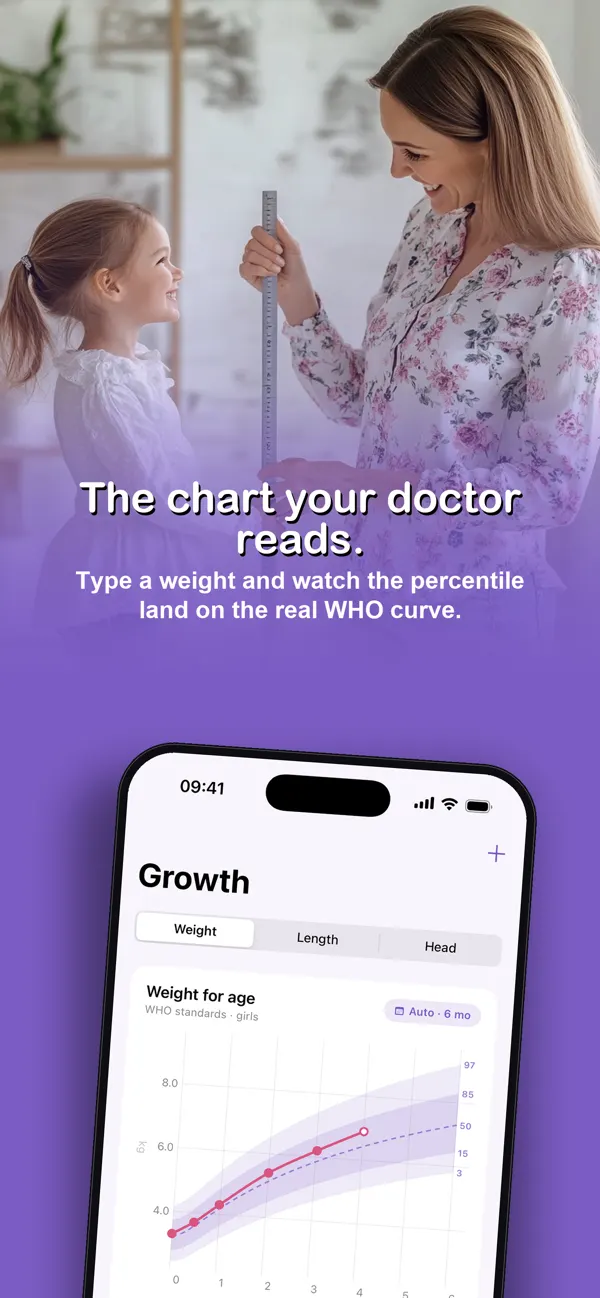 Baby Growth Tracker Pro app screenshot